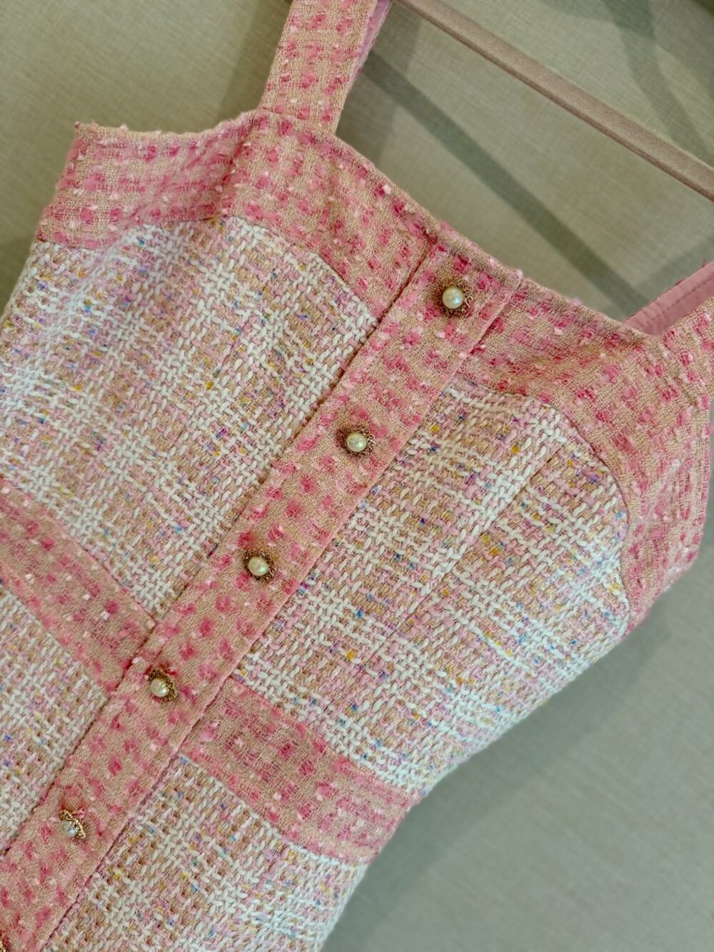 Amanda Uprichard Archie Pink Tweed Mini Dress Size S REVOLVE - Picture 5 of 7